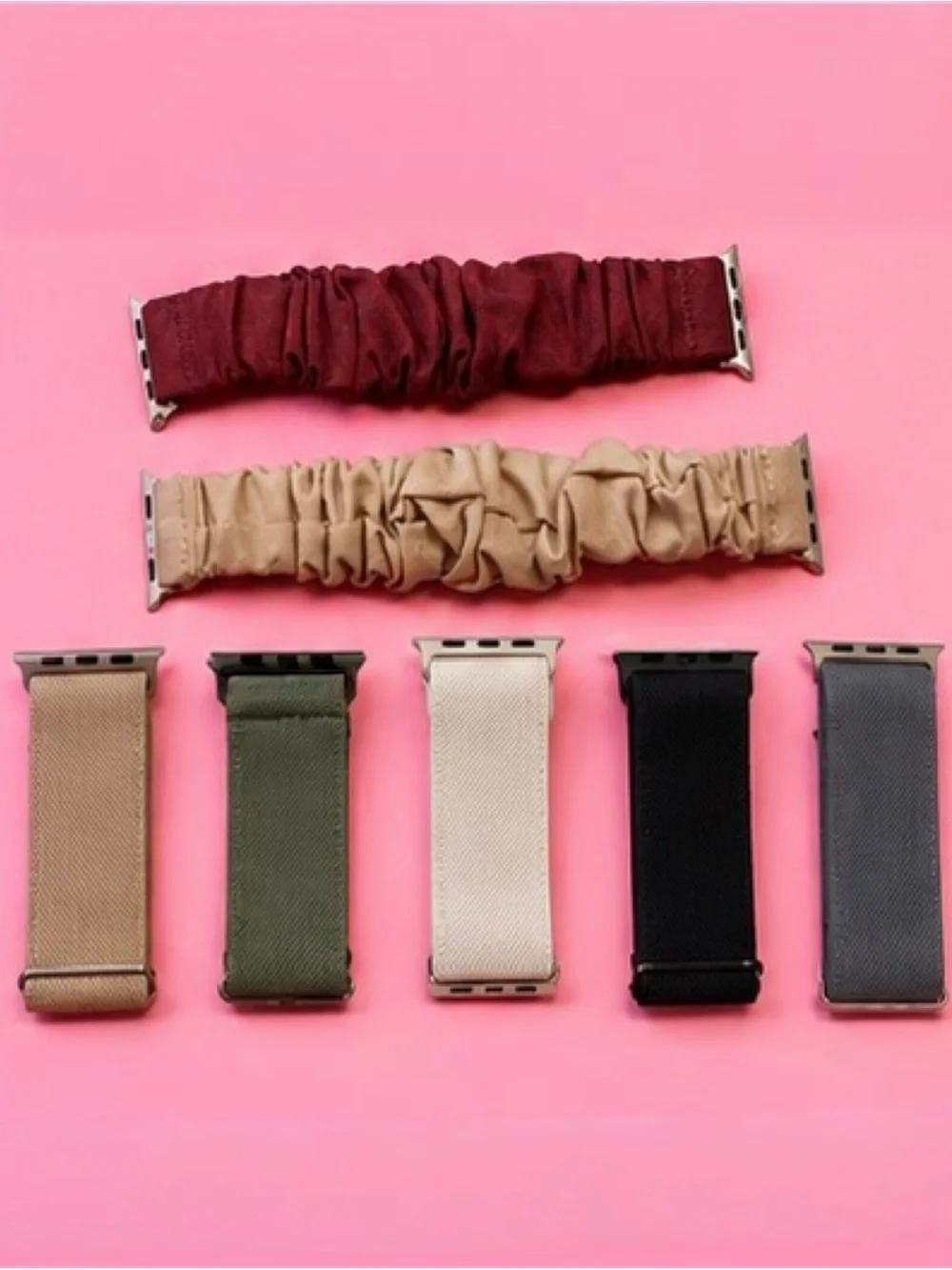 Amazon Watch Bands Set - Burgundy, Beige, Khaki, Olive, Cream, Black, Gray